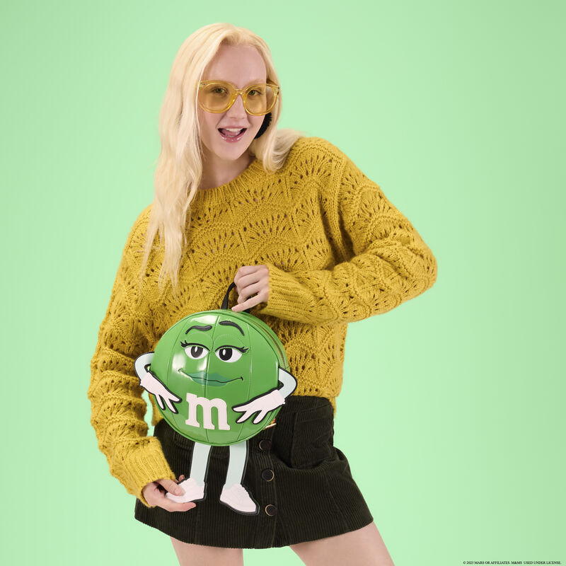 Loungefly x M&M'S Green Character Cosplay Chocolate Scented Mini Backpack LFlifestyle2 view 3
